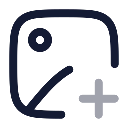 Image Plus Icon in Twotone Rounded style