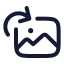 Imagerotationclockwise icon with stroke rounded style