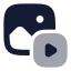 Imagetovideo icon with bulk rounded style