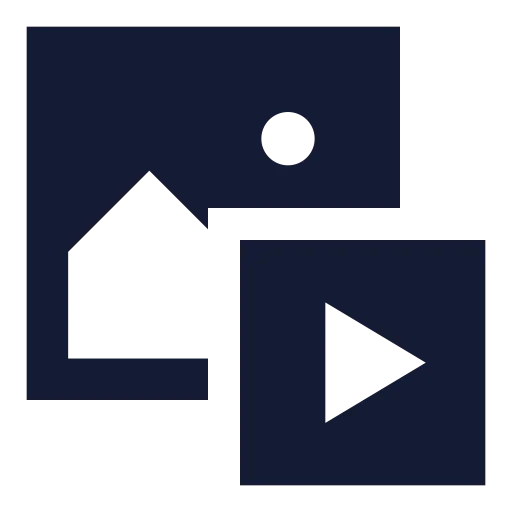 Image To Video Icon in Solid Sharp style