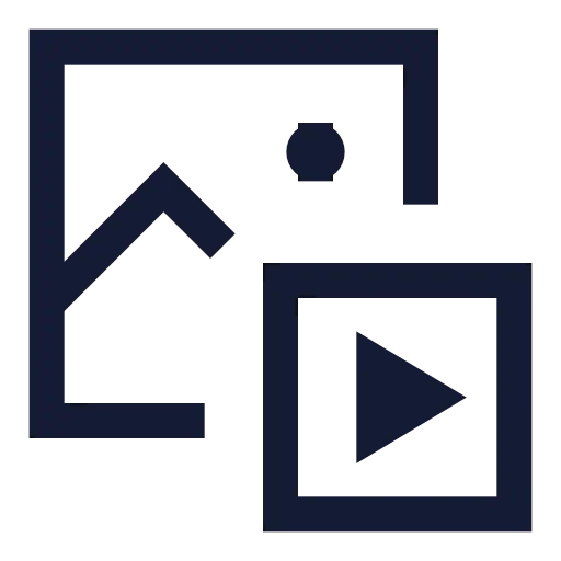 Image To Video Icon in Stroke Sharp style