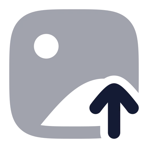 Image Up Icon in Bulk Rounded style