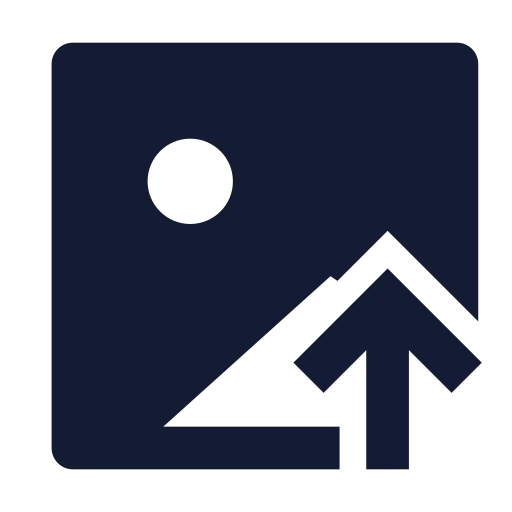 Image Up Icon in Solid Sharp style