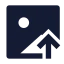 Imageup icon with solid sharp style
