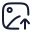 Imageup icon with stroke rounded style