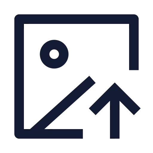 Image Up Icon in Stroke Sharp style