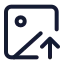 Imageup icon with stroke standard style