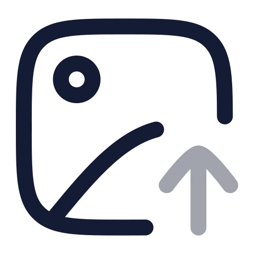Image Up Icon in Twotone Rounded style