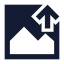 Imageupload icon with solid sharp style