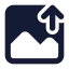 Imageupload icon with solid standard style