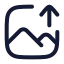 Imageupload icon with stroke rounded style