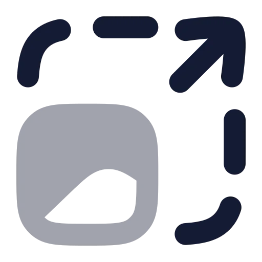 Image Upscale Icon in Bulk Rounded style