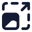 Imageupscale icon with solid standard style