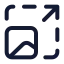 Imageupscale icon with stroke standard style
