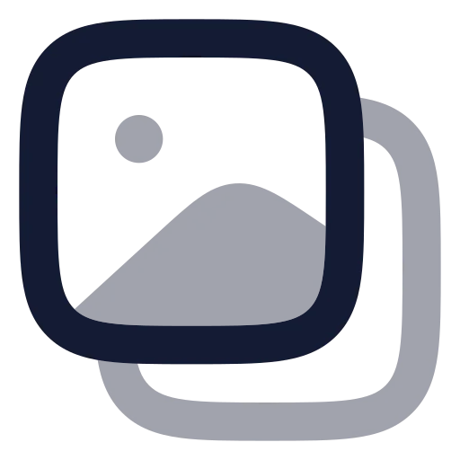 Images Icon in Bulk Rounded style