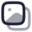 Images icon with bulk rounded style