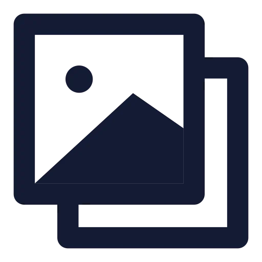 Images Icon in Solid Sharp style