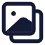 Images icon with solid standard style