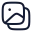 Images icon with stroke rounded style