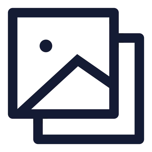 Images Icon in Stroke Sharp style