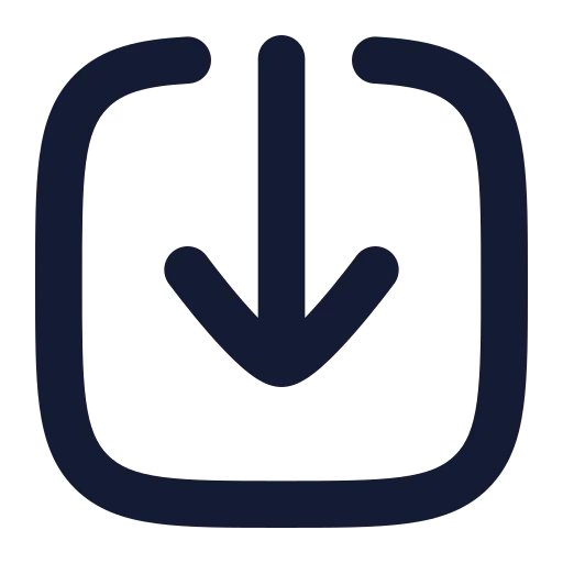Import Icon in Solid Rounded style