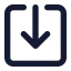 Import icon with solid standard style