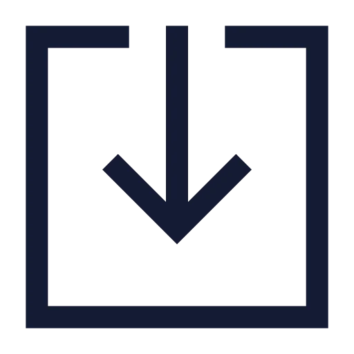 Import Icon in Stroke Sharp style