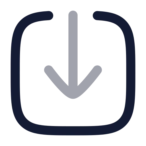 Import Icon in Twotone Rounded style