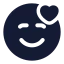 Inlove icon with solid standard style