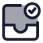 Inboxcheck icon with duotone standard style