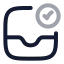 Inboxcheck icon with twotone rounded style