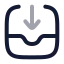 Inboxdownload icon with twotone rounded style