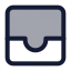 Inbox icon with duotone standard style