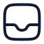 Inbox icon with stroke rounded style