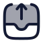 Inboxupload icon with duotone rounded style