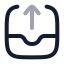 Inboxupload icon with twotone rounded style