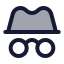 Incognito icon with duotone standard style