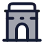 Indiagate icon with duotone rounded style