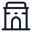 Indiagate icon with stroke rounded style