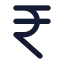 Indianrupee icon with solid standard style