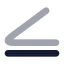 Inequality icon with bulk rounded style