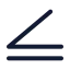 Inequality icon with duotone standard style