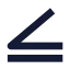 Inequality icon with solid sharp style