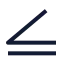 Inequality icon with stroke sharp style