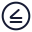 Inequalitycircle icon with stroke rounded style