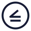 Inequalitycircle icon with stroke sharp style