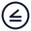 Inequalitycircle icon with stroke standard style
