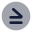 Inequalitycircle icon with bulk rounded style