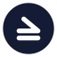 Inequalitycircle icon with solid standard style