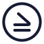 Inequalitycircle icon with stroke rounded style